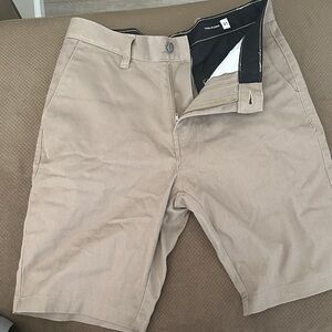Volcom Men's Beige Flat Front Shorts